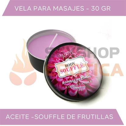 Vela para masajes Souffle de frutillas